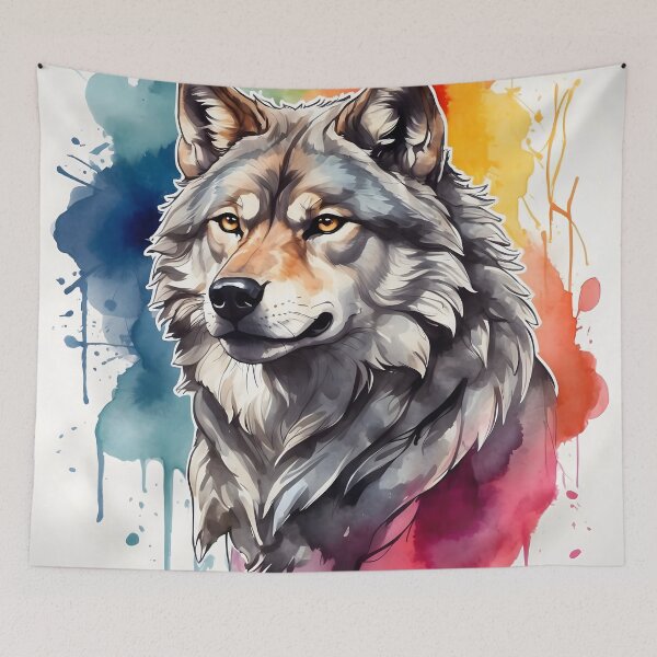 Item preview, High quality wolf painting designed and sold by RAILGUNWII.