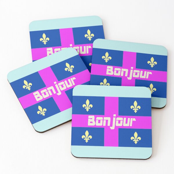 Item preview, Bonjour (hello in French) Quebec Flag designed and sold by lobodelnoir.