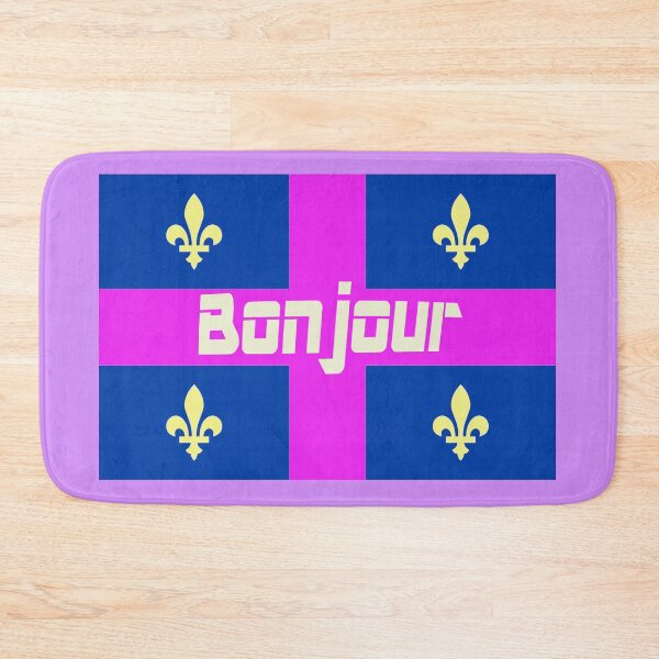 Item preview, Bonjour (hello in French) Quebec Flag designed and sold by lobodelnoir.