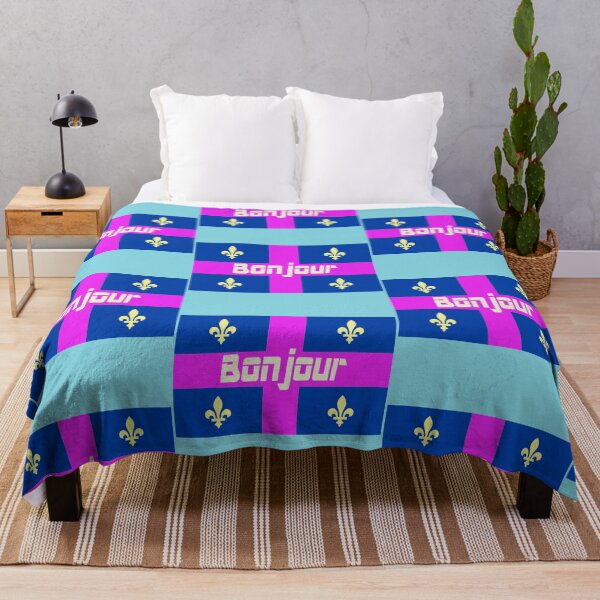 Item preview, Bonjour (hello in French) Quebec Flag designed and sold by lobodelnoir.