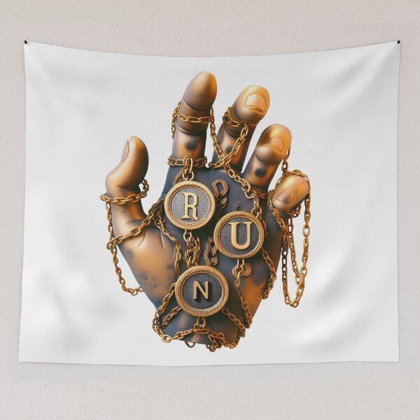 Item preview, Hand with RUN Plaques designed and sold by Glariix.