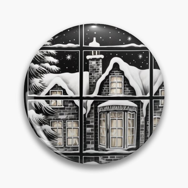 Item preview, Winter Night Scene Window Pictures for Chalk Marker designed and sold by AnnaMDesign.