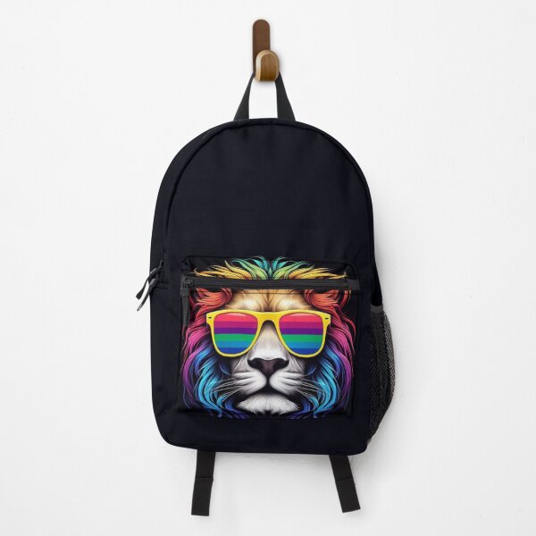 Item preview, Cool Lion with Rainbow Sunglasses and Manes designed and sold by Studio Pico.