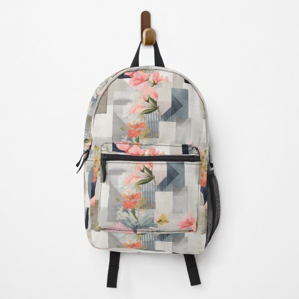Item preview, Pastel Petals and Concrete Geometry - an Urban Botanic Abstraction Pattern designed and sold by Dazzling Studio Art.