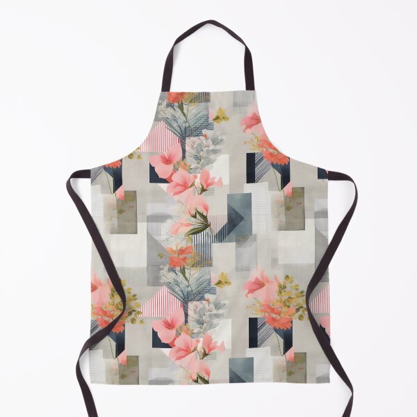 Item preview, Pastel Petals and Concrete Geometry - an Urban Botanic Abstraction Pattern designed and sold by Dazzling Studio Art.