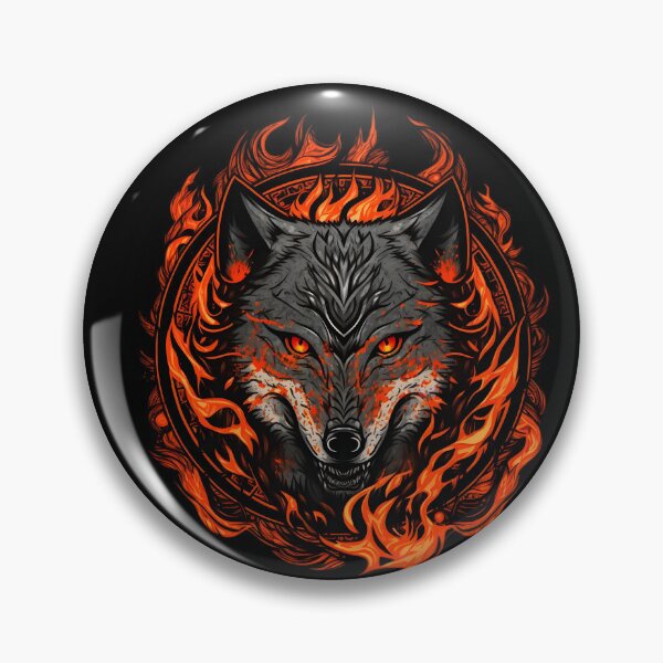 Item preview, Flaming wolf emblem logo tattoo design  designed and sold by EternalDelight1.