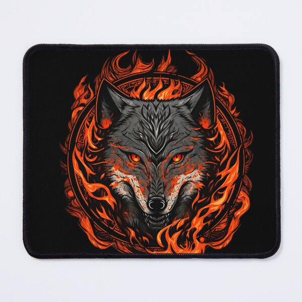 Item preview, Flaming wolf emblem logo tattoo design  designed and sold by EternalDelight1.