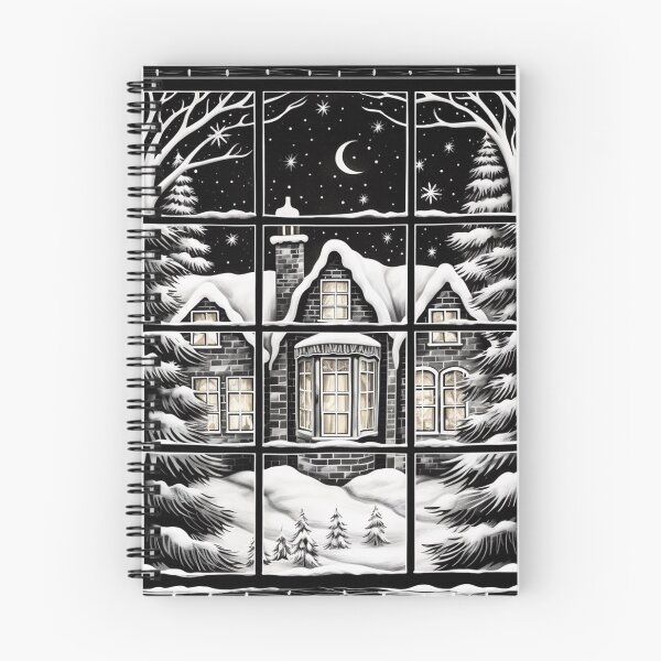 Item preview, Winter Night Scene Window Pictures for Chalk Marker designed and sold by AnnaMDesign.