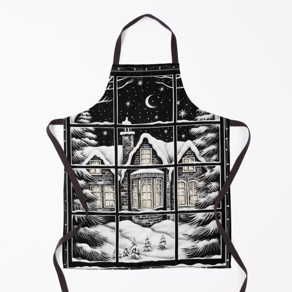 Item preview, Winter Night Scene Window Pictures for Chalk Marker designed and sold by AnnaMDesign.