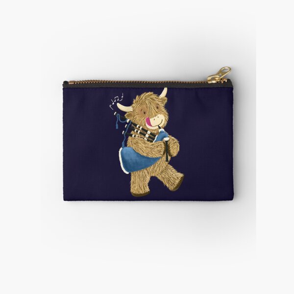 Item preview, Wee Hamish The Happy Scottish Highland Cow Playing Bagpipes designed and sold by brodyquixote.