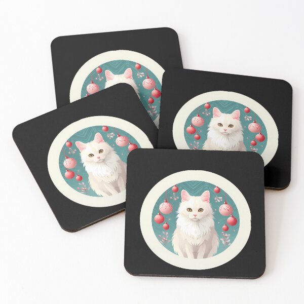 Item preview, Turkish Angora Cat Xmas Ornament, Love Cats designed and sold by Logiamerch.