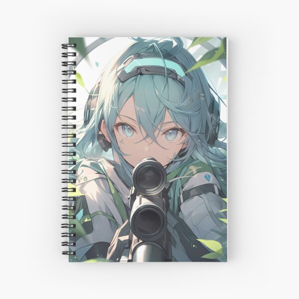 Waifu Material Anime Girl Hall Spiral Notebook