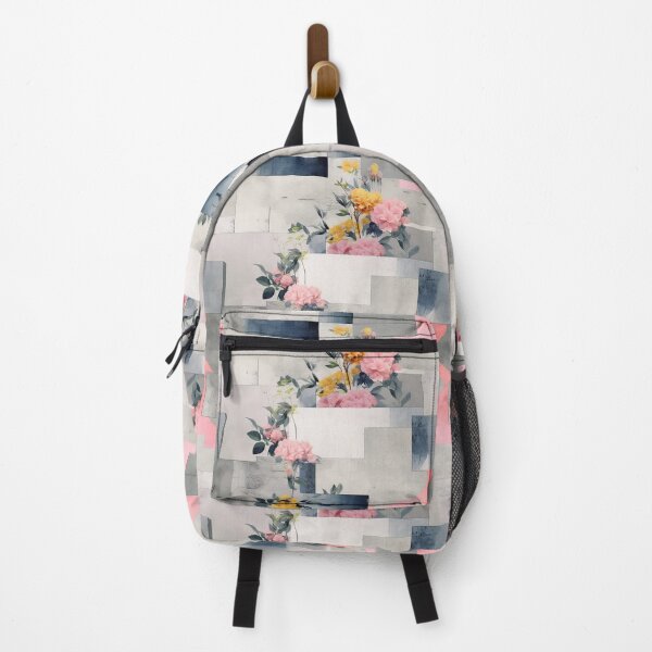 Item preview, Pastel Petals and Concrete Geometry - an Urban Botanic Abstraction Pattern designed and sold by Dazzling Studio Art.