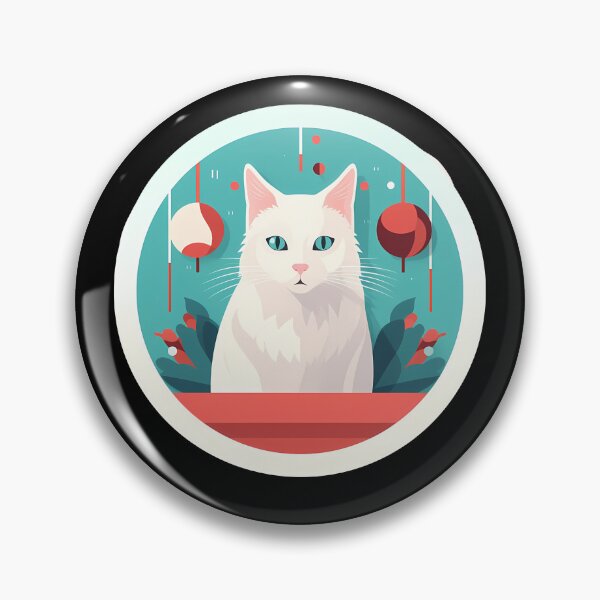 Item preview, Turkish Angora Cat Xmas Ornament, Love Cats designed and sold by Logiamerch.
