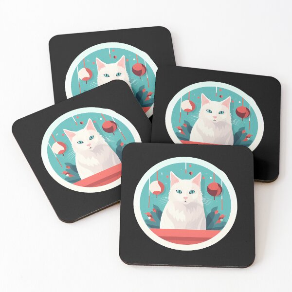 Item preview, Turkish Angora Cat Xmas Ornament, Love Cats designed and sold by Logiamerch.
