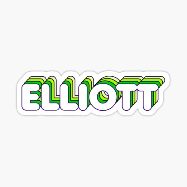 Item preview, Green Layers Elliott Name Label (Black) designed and sold by NormadWorld.
