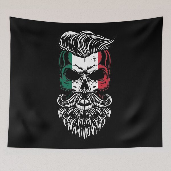 Artikelvorschau, Hipster Mexiko Flagge Schädel entworfen und verkauft von goodspy.