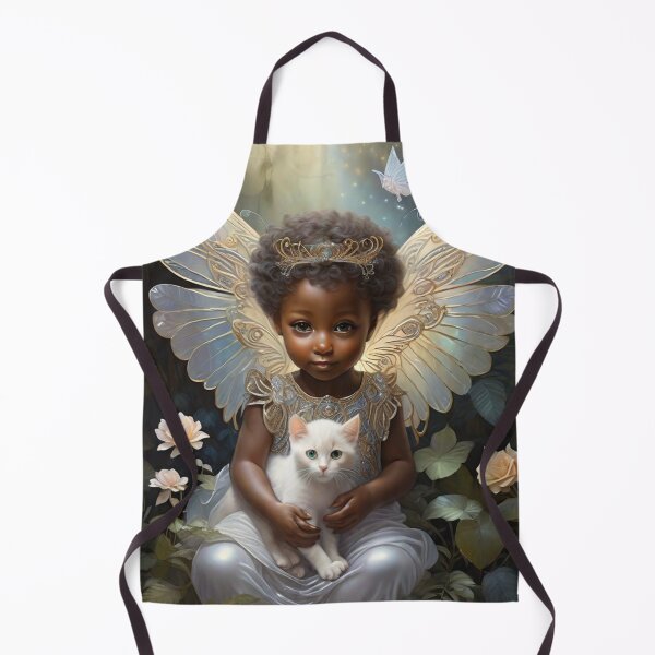 Item preview, Angelic Fairy Baby with a white cat designed and sold by KeshaEls.