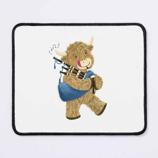 Item preview, Wee Hamish The Happy Scottish Highland Cow Plays His Bagpipes designed and sold by brodyquixote.