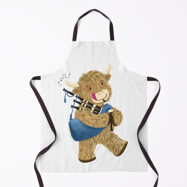 Item preview, Wee Hamish The Happy Scottish Highland Cow Plays His Bagpipes designed and sold by brodyquixote.