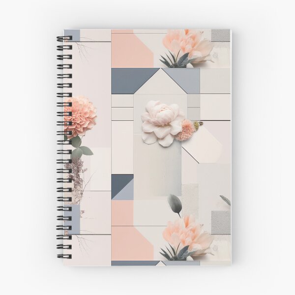 Item preview, Pastel Petals and Concrete Geometry - an Urban Botanic Abstraction Pattern designed and sold by Dazzling Studio Art.
