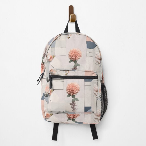 Item preview, Pastel Petals and Concrete Geometry - an Urban Botanic Abstraction Pattern designed and sold by Dazzling Studio Art.