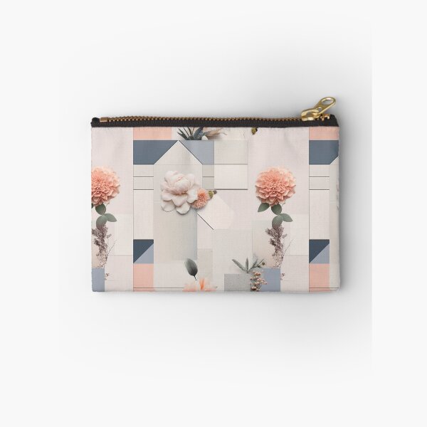 Item preview, Pastel Petals and Concrete Geometry - an Urban Botanic Abstraction Pattern designed and sold by Dazzling Studio Art.