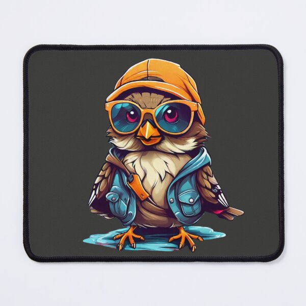 Item preview, A cool bird with shades and a cap, ready to rock the fashion world designed and sold by NiRia Spot.