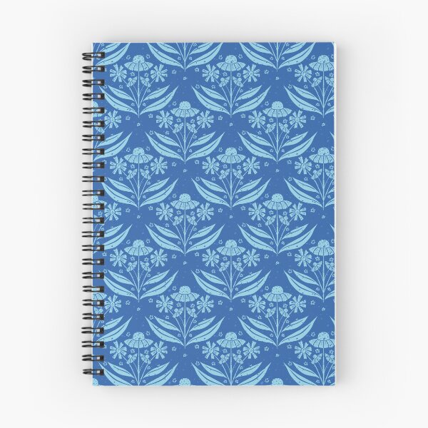 Item preview, Blue helenium block print designed and sold by tamongg14.