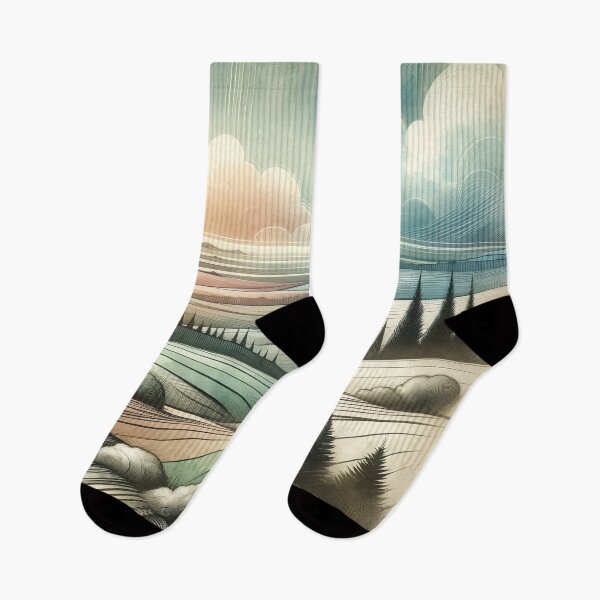Item preview, Caprichoso paisaje onírico en colores pastel de Rolling Hills designed and sold by PictorialWhimsy.