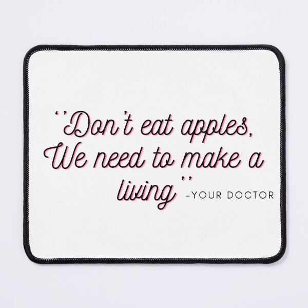 Item preview, Doctor and apple, best gift for med students designed and sold by ImaginePrinting.