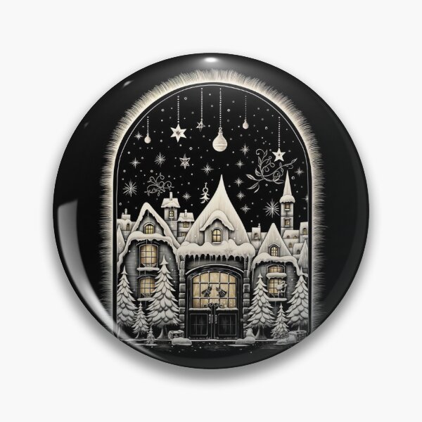 Item preview, Winter Night Scene Window Pictures for Chalk Marker designed and sold by AnnaMDesign.