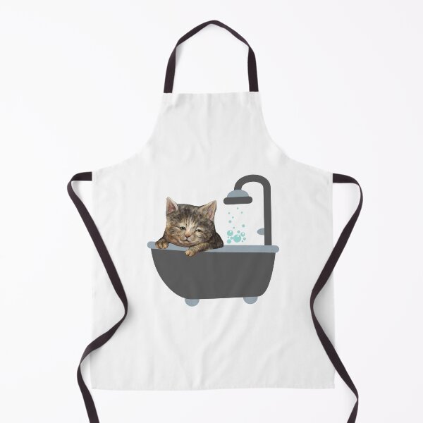 Item preview, Bath Cat: A Funny and Cute Lazy Cat Design designed and sold by GorinART.