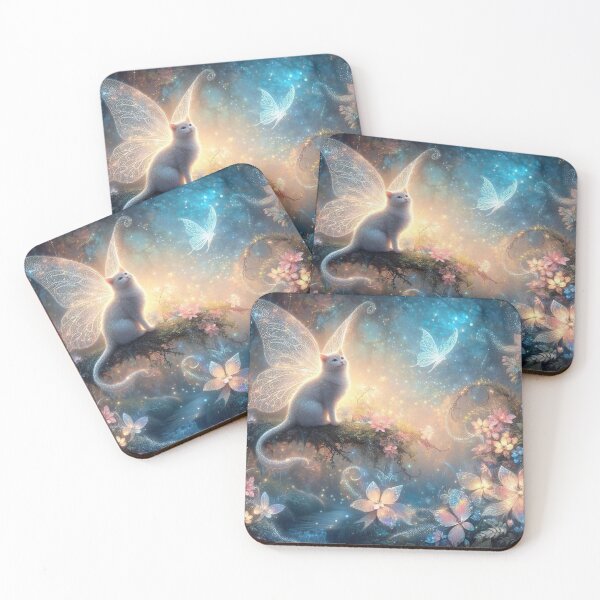 Item preview, Aesthetic Magical fairy forest and fairy cat designed and sold by BeNazzArt.