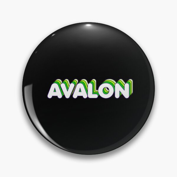 Item preview, Green Layers Avalon Name Label (Black) designed and sold by NormadWorld.