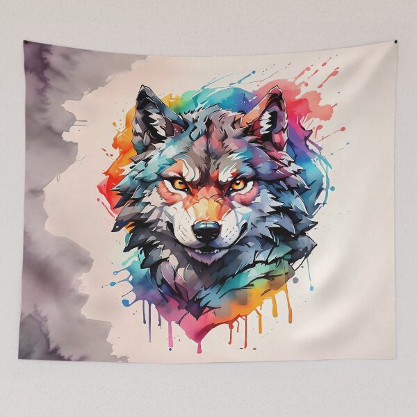 Item preview, High quality wolf painting designed and sold by RAILGUNWII.
