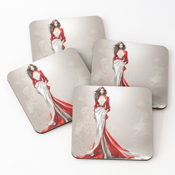 Item preview, Elegant Red and White Gown designed and sold by Andreas M. Mueller.