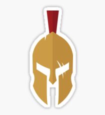 Golden Spartan Helmet Sticker Sticker