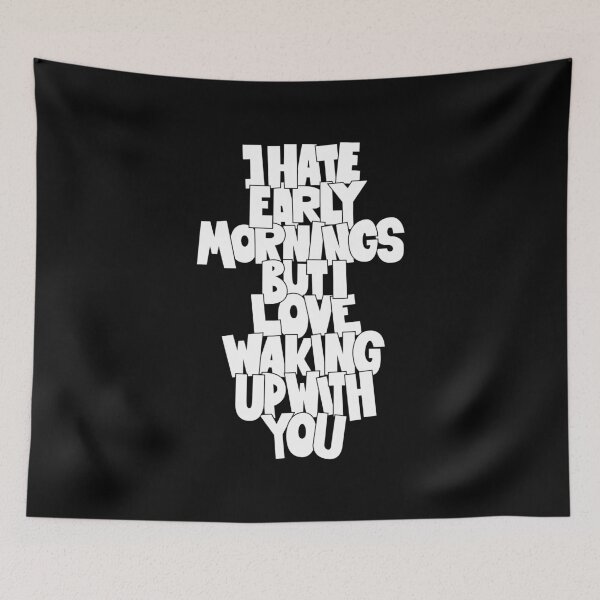 Item preview, Coffee and Cigarettes - Hand-Sketched Quote - I hate early mornings designed and sold by Boogosh.