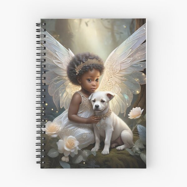 Item preview, Angelic Fairy Baby with a white Dog designed and sold by KeshaEls.
