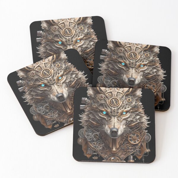 Item preview, Steampunk Wolf Gothic Cyberpunk Retro Metal Punk Industrial designed and sold by EternalDelight1.