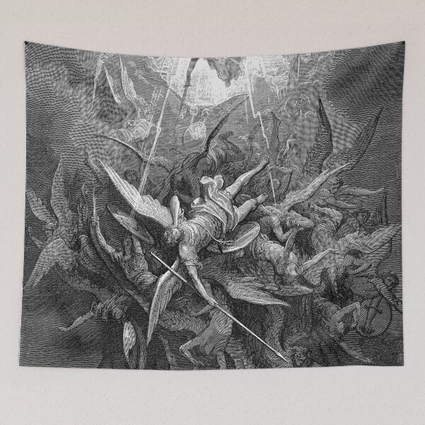 Item preview, Gustave Dore Print. Almighty Power from John Milton's Paradise Lost. Antique Angel Art. Digitally remastered designed and sold by el-padre.