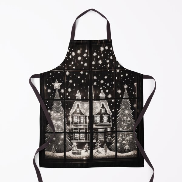 Item preview, Winter Night Scene Window Pictures for Chalk Marker designed and sold by AnnaMDesign.
