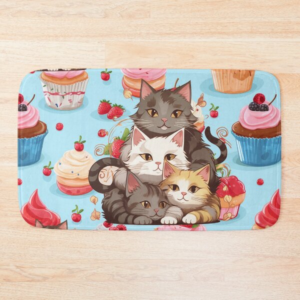 Item preview, Cat Sweet Treats and Pastries Seamless Digital Paper designed and sold by ShioriArt Design.