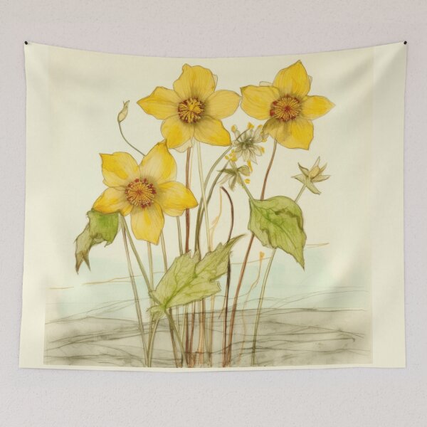 Item preview, Kingcup Flowers Inspired By My Mothers Flower Paintings  designed and sold by CDC40.