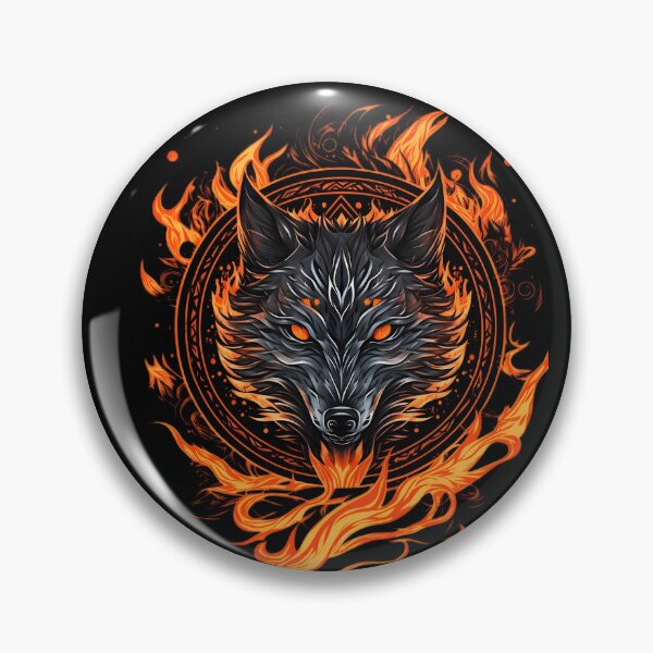 Item preview, Flaming wolf emblem logo alternative tattoo design  designed and sold by EternalDelight1.