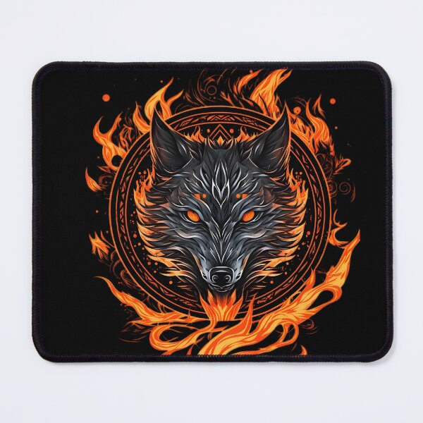 Item preview, Flaming wolf emblem logo alternative tattoo design  designed and sold by EternalDelight1.