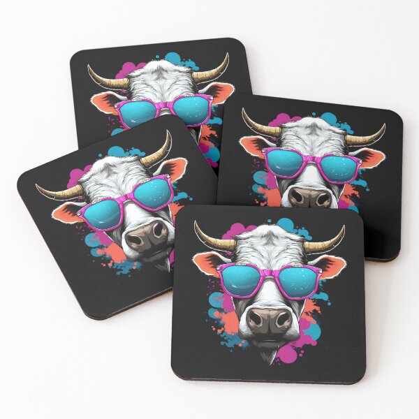 Item preview, Cow, cow with sunglasses, cow head designed and sold by DerSenat.