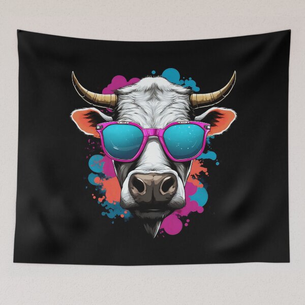 Item preview, Cow, cow with sunglasses, cow head designed and sold by DerSenat.