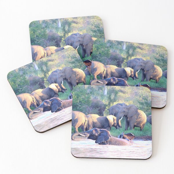 Item preview, African Elephants swimming designed and sold by Harlekyn.